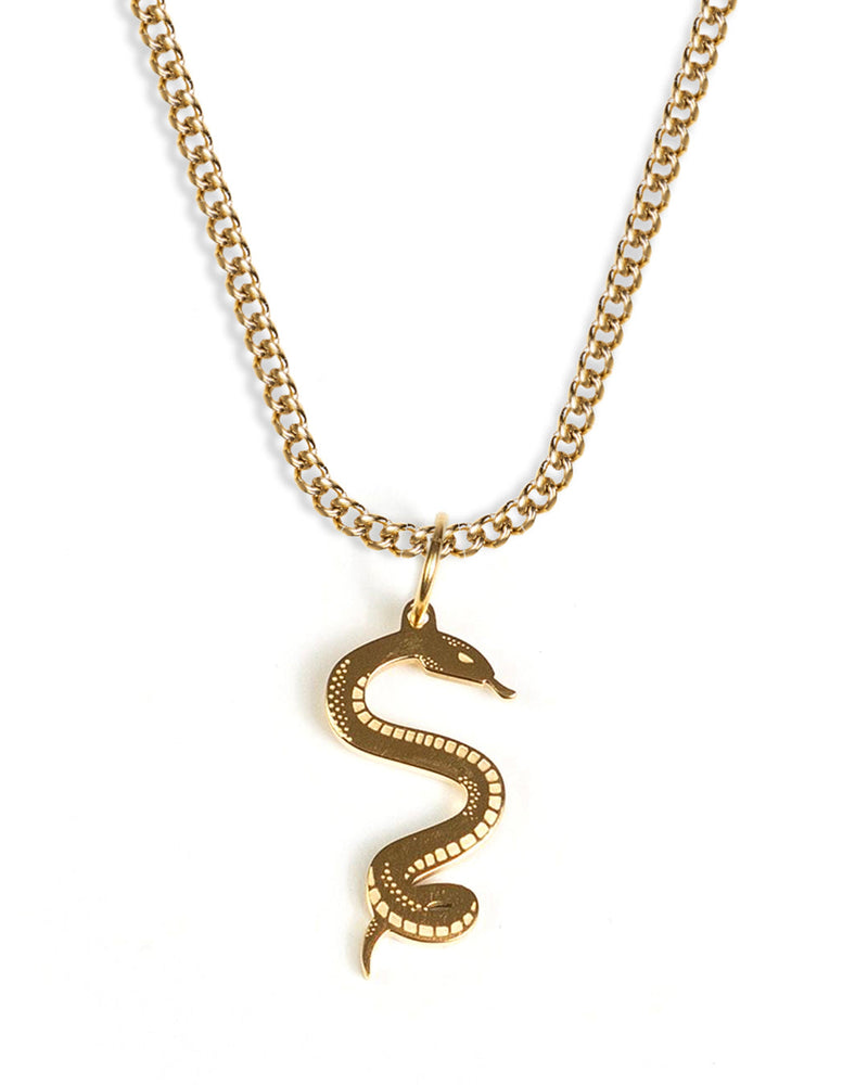 Unshinebar Snake Curb Chain Gold