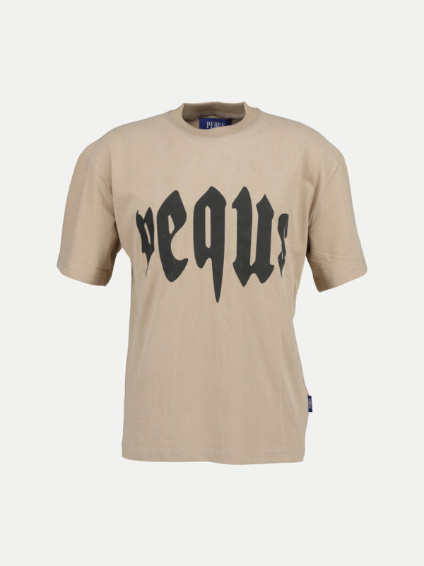PEQUS Mythic Logo T-shirt mocha