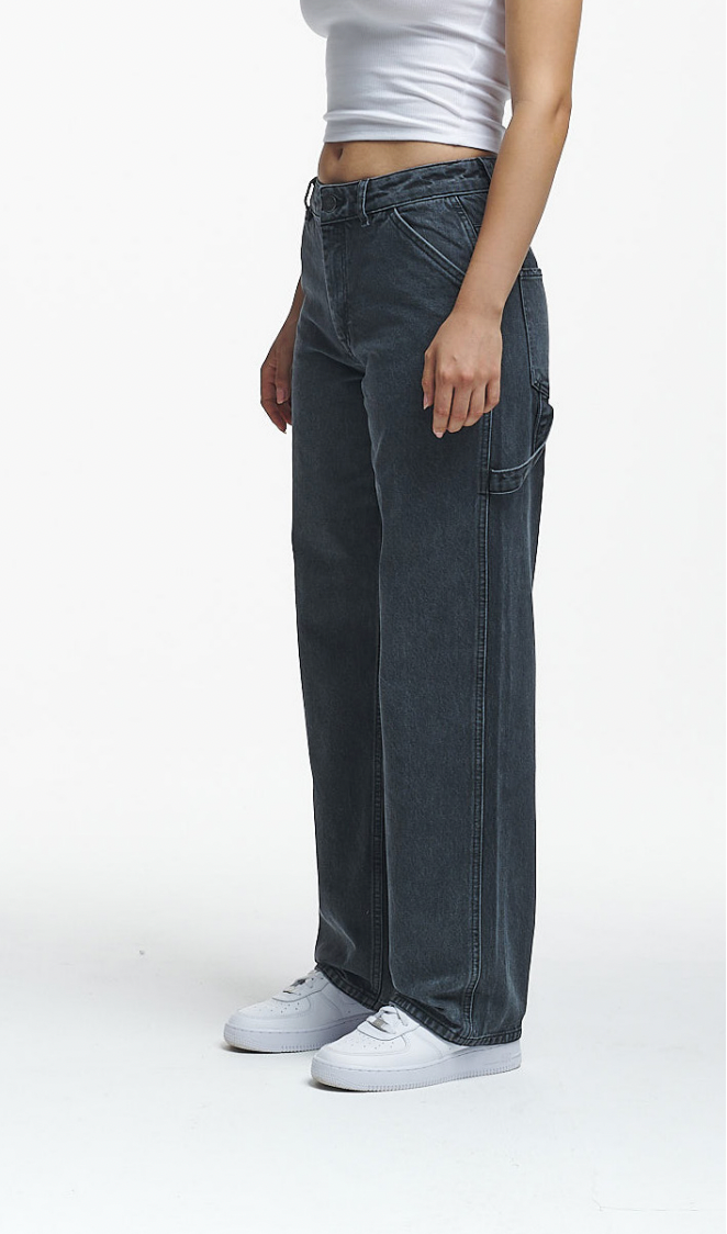 2Y STUDIOS Anela Worker Baggy Jeans Washed Grey