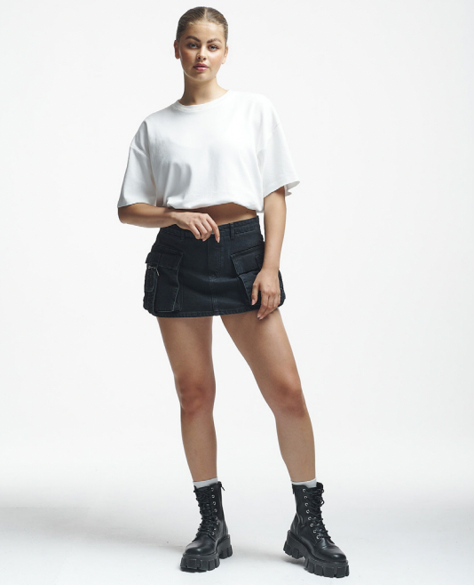 2Y STUDIOS Lumie Mini Skirt Washed Black