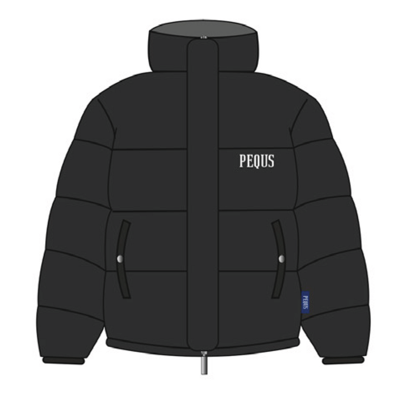 Pequs Chest Logo Puffer Jacket black