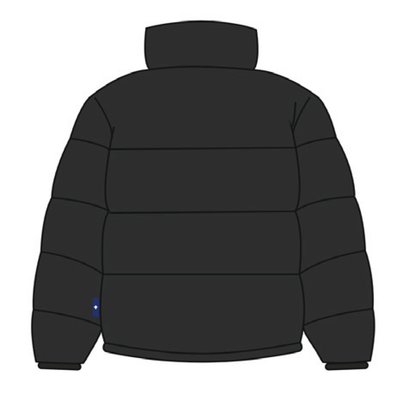 Pequs Chest Logo Puffer Jacket black