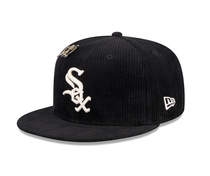 59FIFTY Chicago White Sox Letterman Pin Cord Schwarz