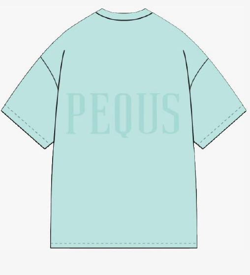 Pequs Debossed Logo T-Shirt aqua