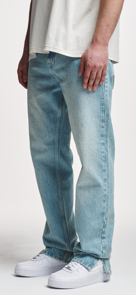 2Y STUDIOS Amaru Ankle Straight Jeans Sand Blue