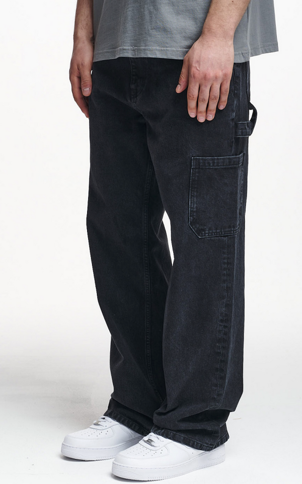 2Y STUDIOS Eladan Worker Baggy Jeans Washed Black