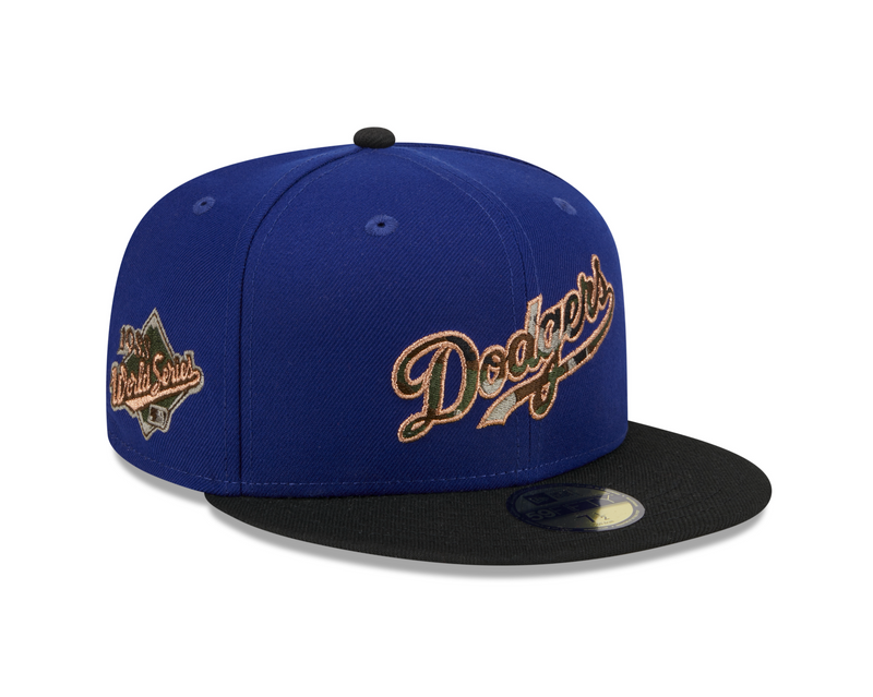 59FIFTY Los Angeles Dodgers Camo Fill Fitted Cap Blau