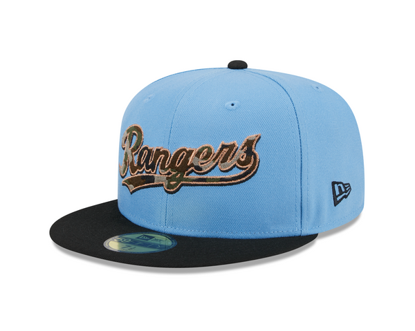 59FIFTY Texas Rangers Camo Fill Fitted Cap Blau