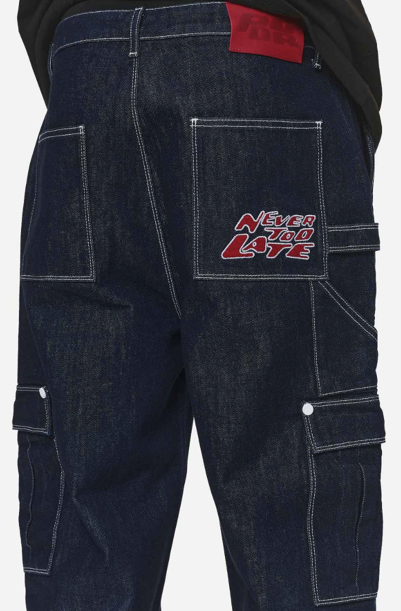 Pegador Renton Loose Jeans Dark Blue