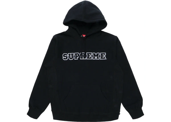Supreme Collegiate Logo Hooded Sweatshirt Black