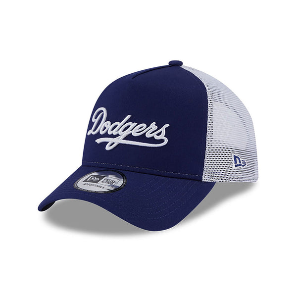 LA Dodgers Team Script Trucker Cap Blau
