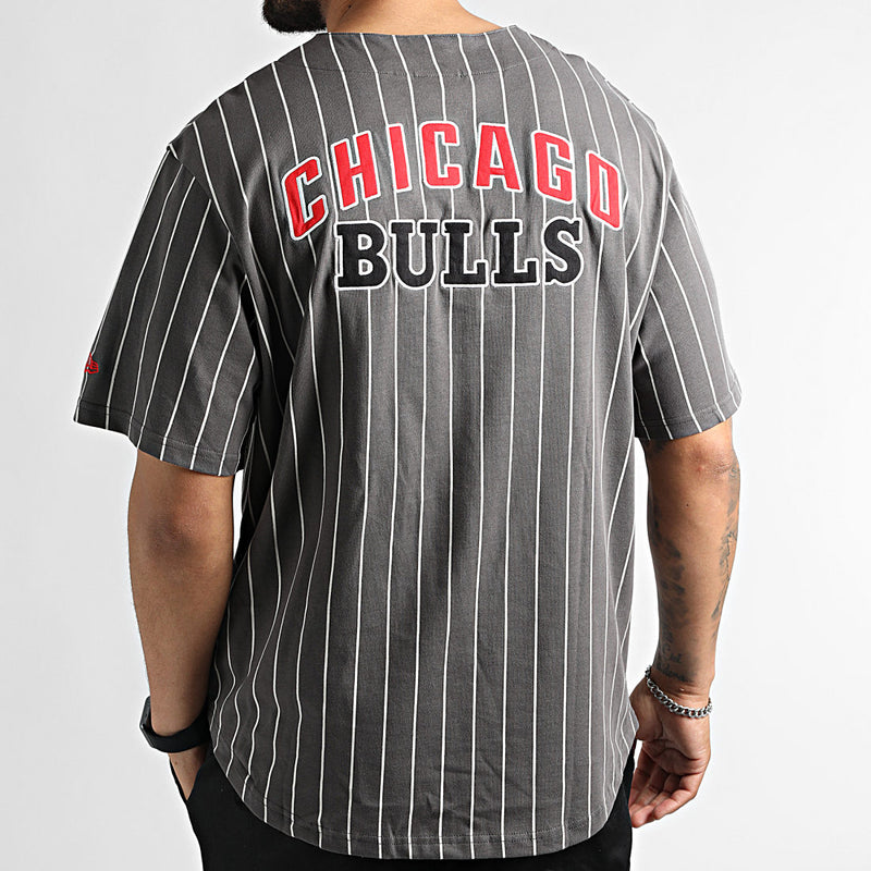 Chicago Bulls Pinstripe Jersey Grau