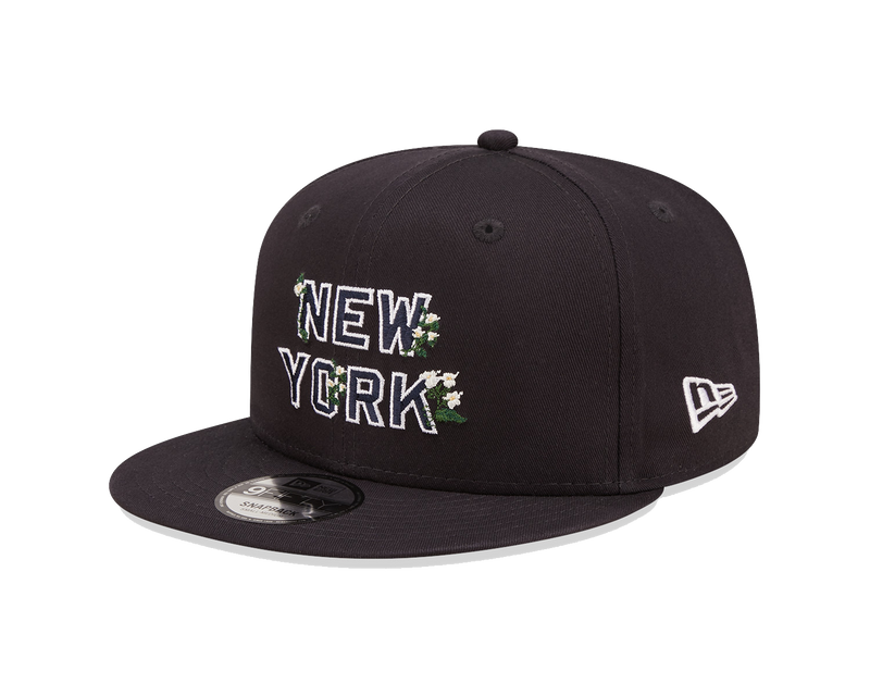 9FIFTY New York Yankees Flower Wordmark Snapback Cap Schwarz
