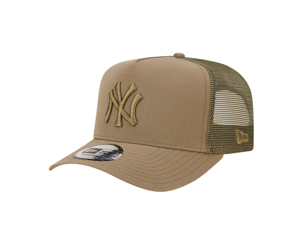 A-FRAME TRUCKER CAP - RIPSTOP NEW YORK YANKEES OLIVE