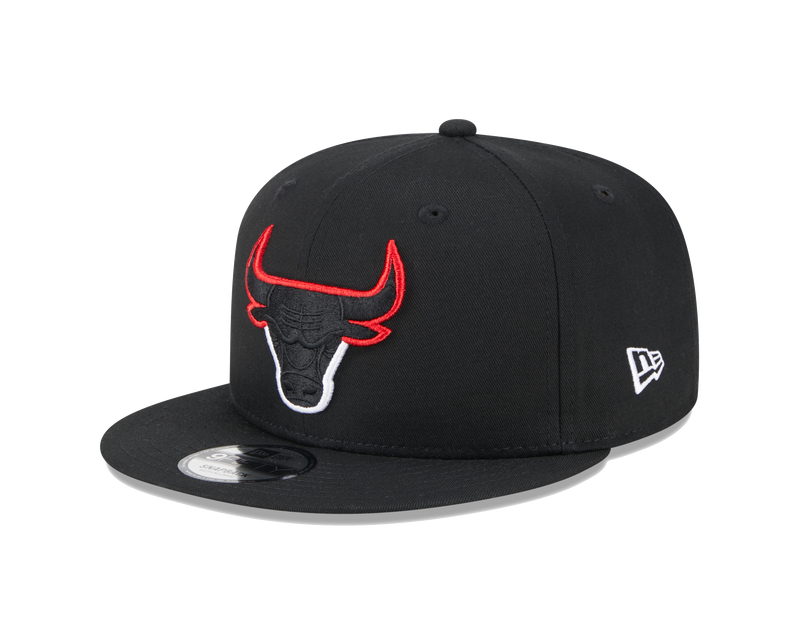 9FIFTY Chicago Bulls Split Logo Snapback Cap Schwarz
