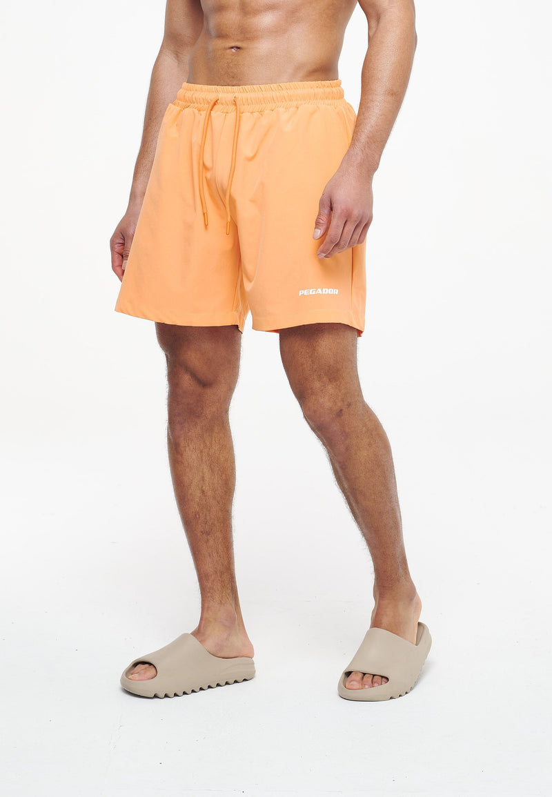Pegador Logo Swim Shorts Sunrise Orange