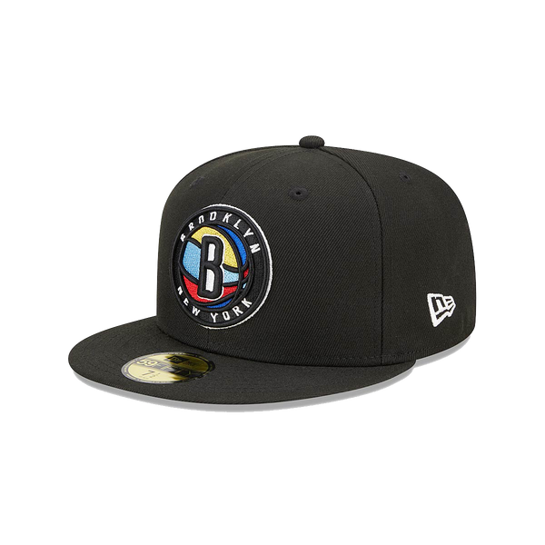 59FIFTY Brooklyn Nets City Edition Alternate Fitted Hats Schwarz