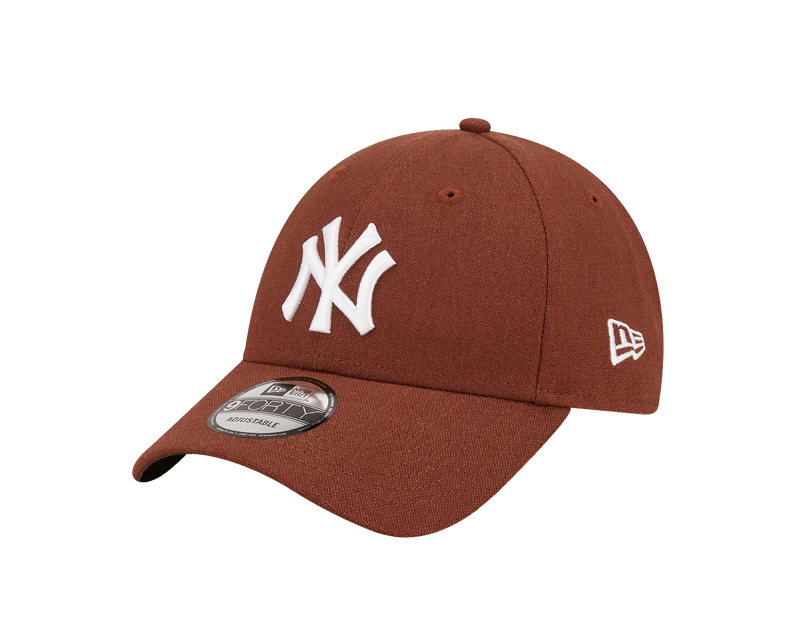 9FORTY New York Yankees Strapback Cap Leinen Braun